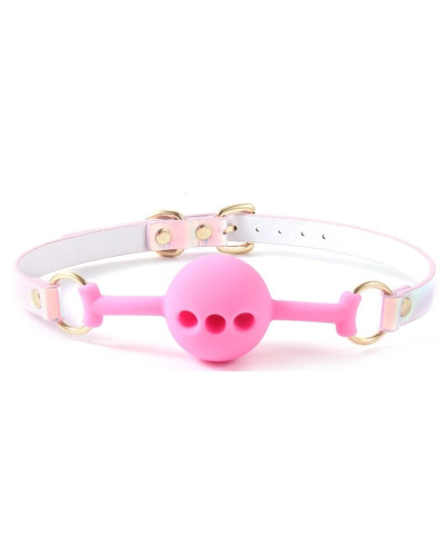 Bâillon Boule Laser Rose 