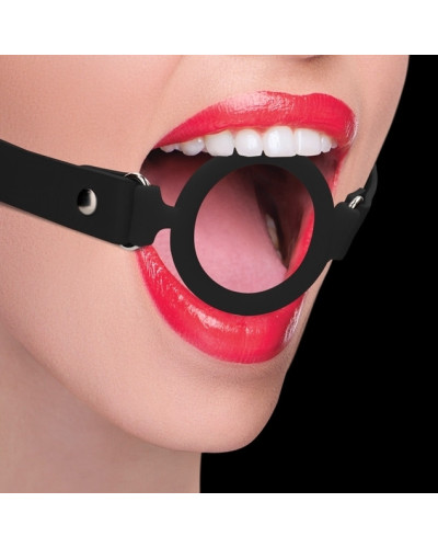 Bâillon en silicone Ring Gag 40mm Noir 