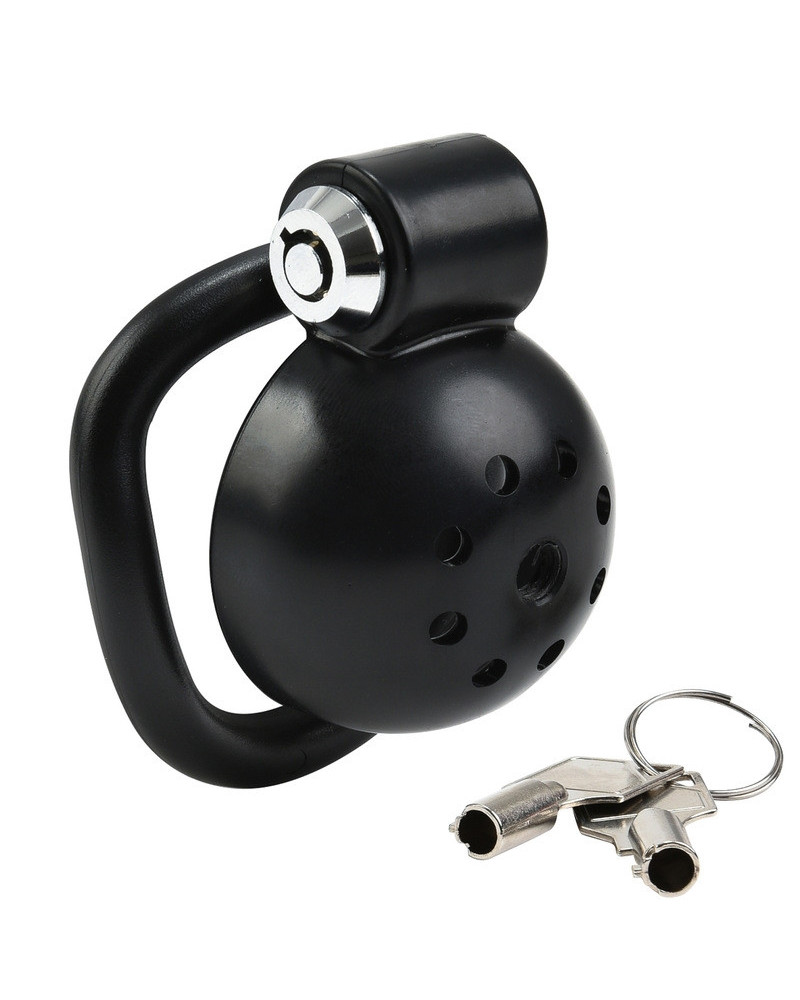 Cage Round Lock 4 x 3.5 cm Noire 