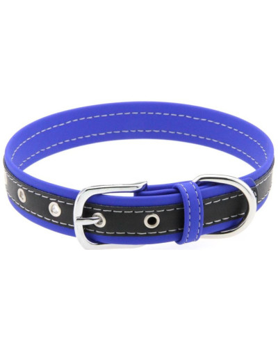 Collier Bicolore Simili Constrated Bleu Foncé 