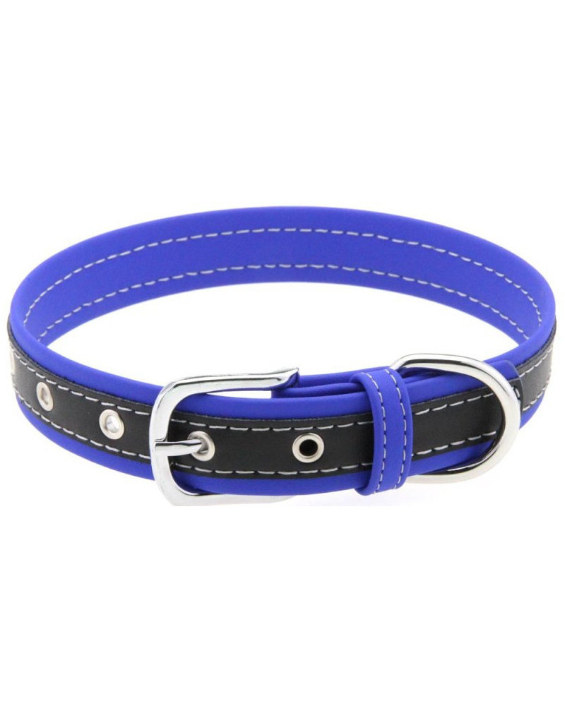 Collier Bicolore Simili Constrated Bleu Foncé 