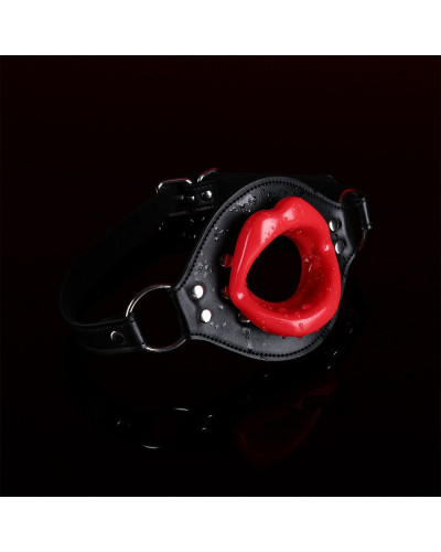 Bâillon Lips Gag Noir-Rouge 