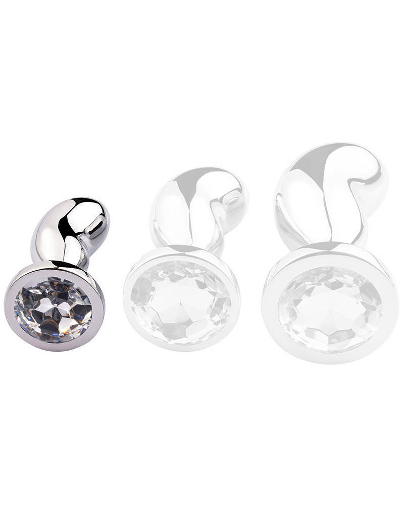 Plug Bijou BEAN SILVER S 6 x 2.3cm 
