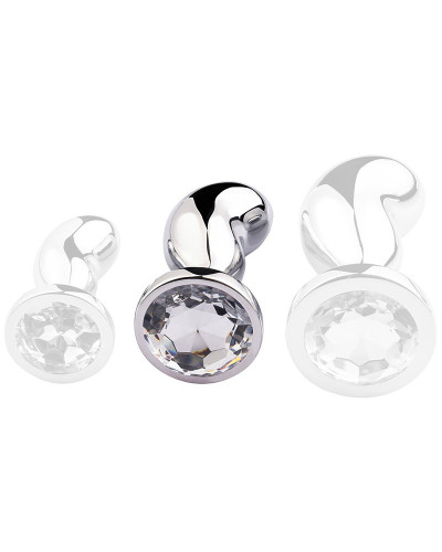 Plug Bijou Bean Silver M 7 x 3cm 