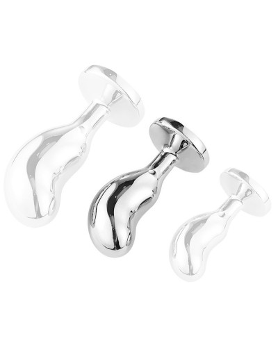 Plug Bijou Bean Silver M 7 x 3cm 