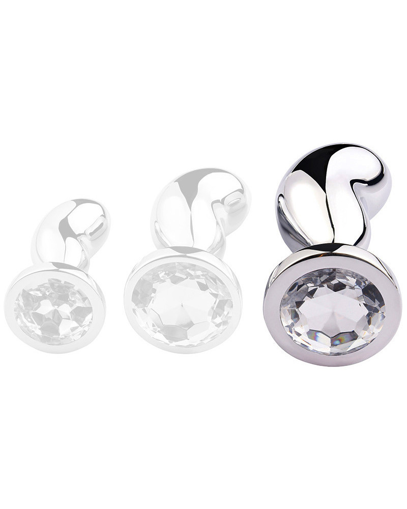 Plug Bean Silver L 9 x 3.5cm 