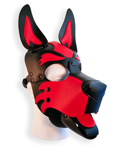 Cagoule Puppy Hood Noire et Rouge 