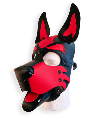 Cagoule Puppy Hood Noire et Rouge 