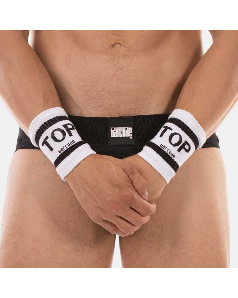 Lot de 2 Bandeaux de poignets Top Blancs 
