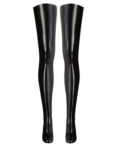 Bas en latex Noirs  Couleur principale:Noir