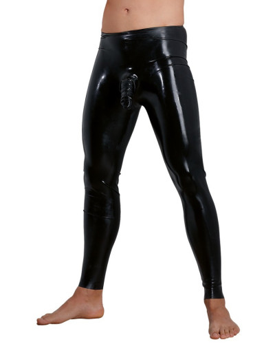 Legging en latex avec gaine pénis 