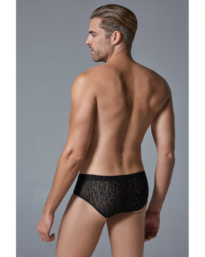Shorty Dentelle Leopard Allure Noir  Couleur principale:Noir