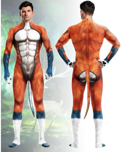Combinaison Cosplay Chien Wild Dog Orange  Couleur principale:Orange