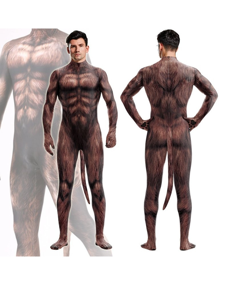 Combinaison Cosplay Loup-Garou Werewolf Marron  Couleur principale:Marron