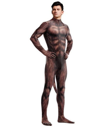 Combinaison Cosplay Loup-Garou Werewolf Marron  Couleur principale:Marron