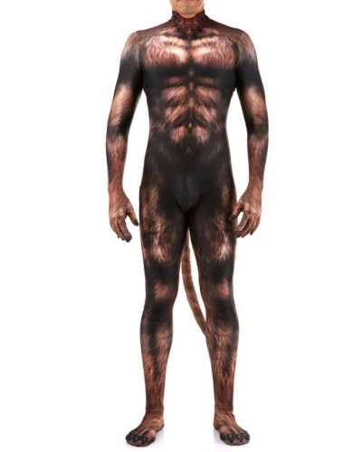 Combinaison Cosplay Loup-Garou Werewolf Marron  Couleur principale:Marron