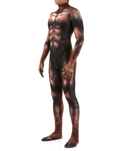Combinaison Cosplay Loup-Garou Werewolf Marron  Couleur principale:Marron