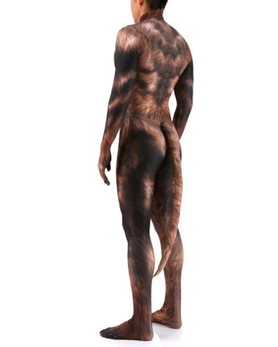 Combinaison Cosplay Loup-Garou Werewolf Marron  Couleur principale:Marron