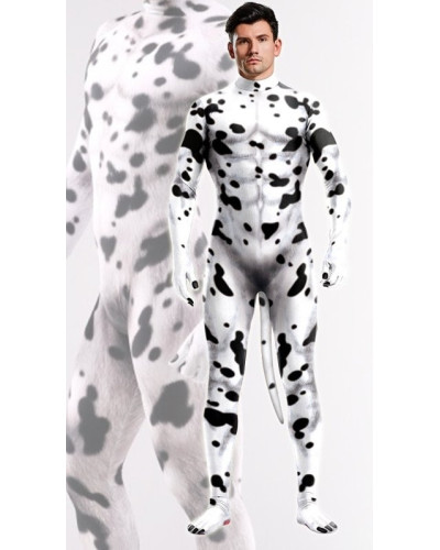 Combinaison Cosplay Chien Dalmatien Noir-Blanc  Couleur principale:Noir Couleur secondaire:Blanc