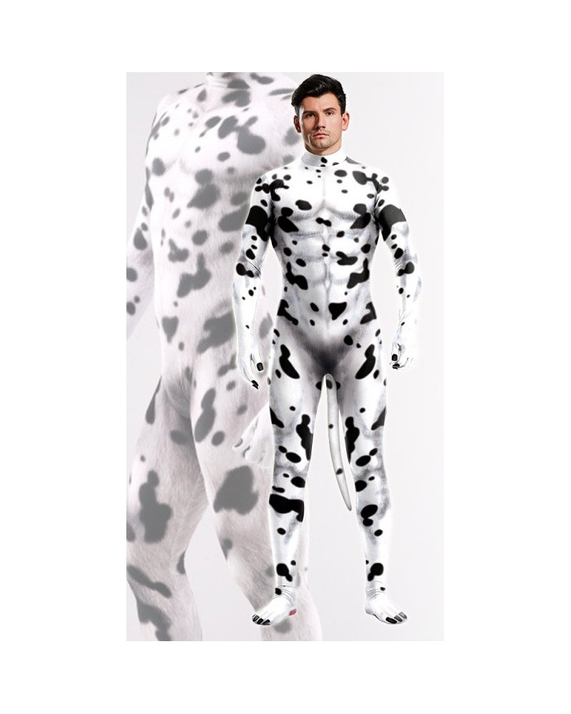 Combinaison Cosplay Chien Dalmatien Noir-Blanc  Couleur principale:Noir Couleur secondaire:Blanc