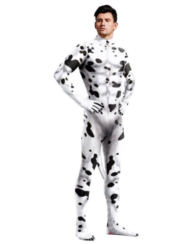 Combinaison Cosplay Chien Dalmatien Noir-Blanc  Couleur principale:Noir Couleur secondaire:Blanc