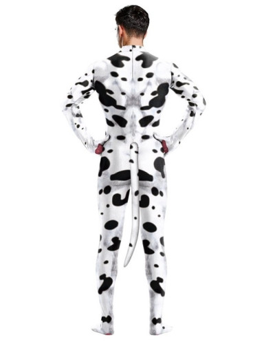 Combinaison Cosplay Chien Dalmatien Noir-Blanc  Couleur principale:Noir Couleur secondaire:Blanc