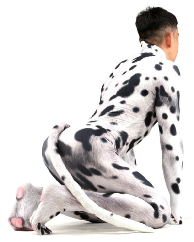 Combinaison Cosplay Chien Dalmatien Noir-Blanc  Couleur principale:Noir Couleur secondaire:Blanc
