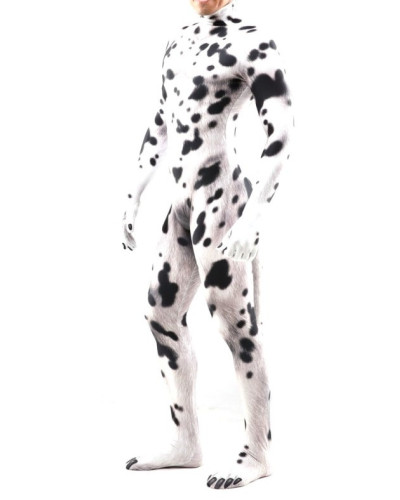 Combinaison Cosplay Chien Dalmatien Noir-Blanc  Couleur principale:Noir Couleur secondaire:Blanc