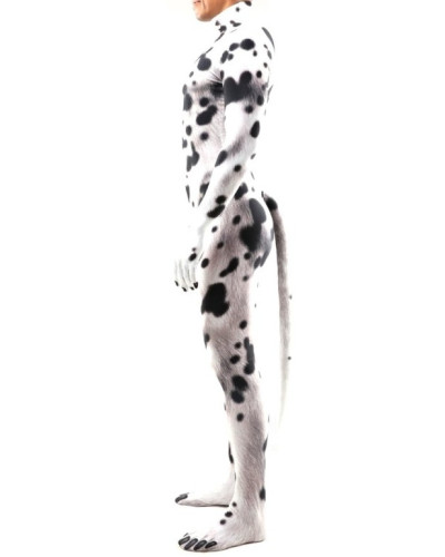 Combinaison Cosplay Chien Dalmatien Noir-Blanc  Couleur principale:Noir Couleur secondaire:Blanc