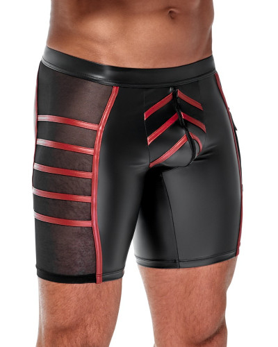 Short avec zip Ormeto Noir-Rouge  Couleur principale:Noir Couleur secondaire:Rouge