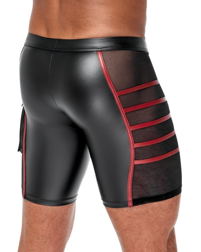 Short avec zip Ormeto Noir-Rouge  Couleur principale:Noir Couleur secondaire:Rouge
