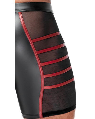 Short avec zip Ormeto Noir-Rouge  Couleur principale:Noir Couleur secondaire:Rouge