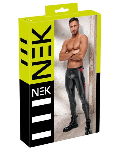 Pantalon ORMETO Noir-Rouge  Couleur principale:Noir Couleur secondaire:Rouge