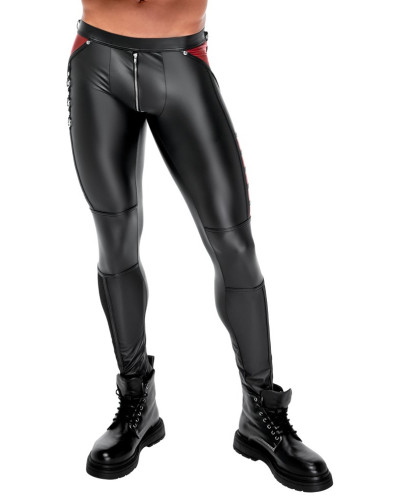 Pantalon ORMETO Noir-Rouge  Couleur principale:Noir Couleur secondaire:Rouge