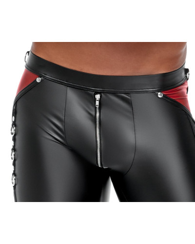 Pantalon ORMETO Noir-Rouge  Couleur principale:Noir Couleur secondaire:Rouge