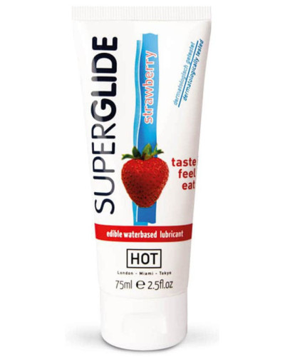 Lubrifiant Comestible 75mL Goût Fraise 