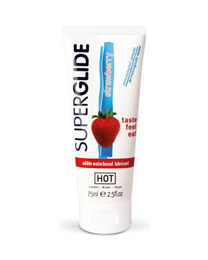 Lubrifiant Comestible 75mL Goût Fraise 