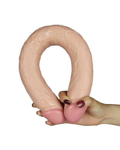 Double Dildo Realistic Slim 44 x 4.5cm 