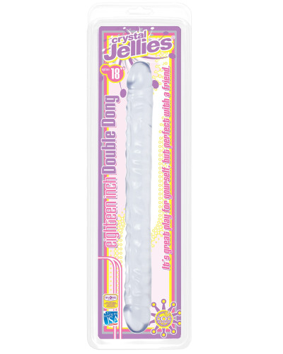 Double gode Jelly Clear 44 x 4.3 cm 