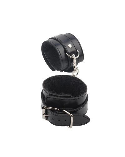 Menottes Noires avec Fourrure 