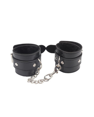 Menottes Noires avec Fourrure 