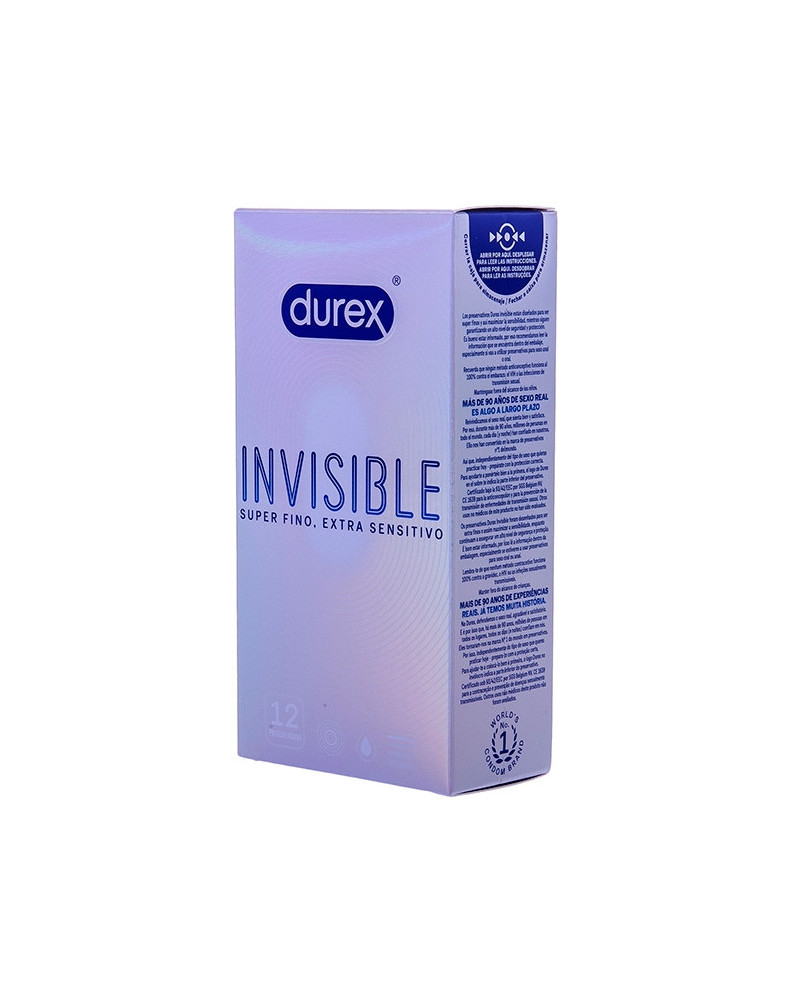 Préservatifs fins Invisible Durex x12 