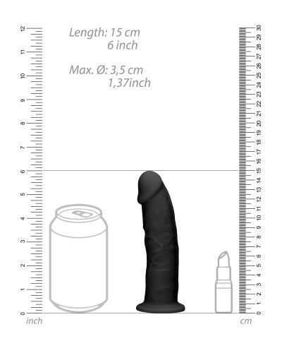 Gode silicone Realrock 14.5 x 3.7 cm 