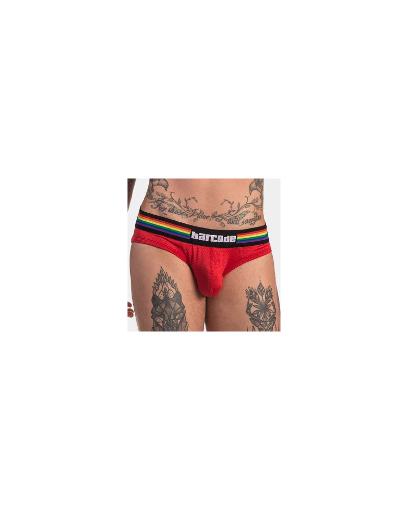 Slip Barcode Pride Rouge  Couleur principale:Rouge