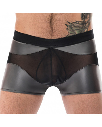 Boxer sexy IRON CLAD Noir-Argenté  Couleur principale:Noir Couleur secondaire:Gris