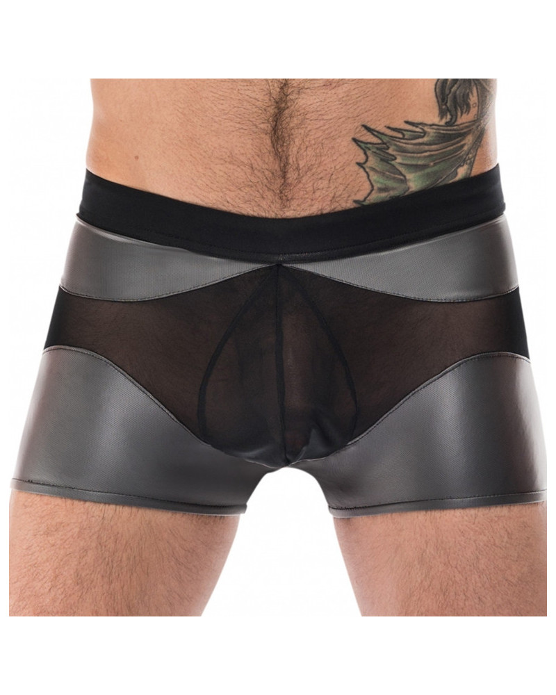 Boxer sexy IRON CLAD Noir-Argenté  Couleur principale:Noir Couleur secondaire:Gris