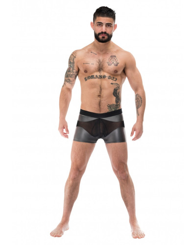 Boxer sexy IRON CLAD Noir-Argenté  Couleur principale:Noir Couleur secondaire:Gris