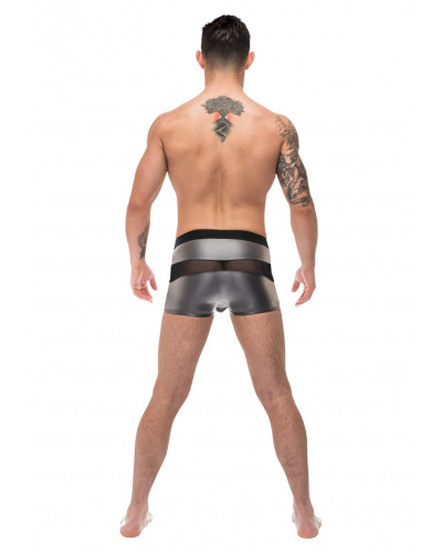 Boxer sexy IRON CLAD Noir-Argenté  Couleur principale:Noir Couleur secondaire:Gris