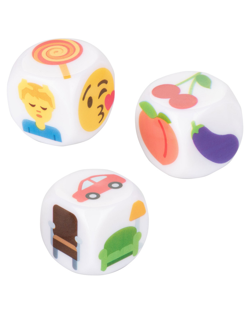 Dés coquins EMOJI GASM x3 