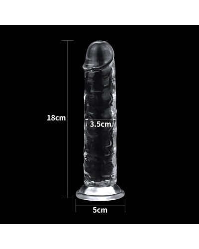 Gode transparent Flawless 16 x 3.5 cm 
